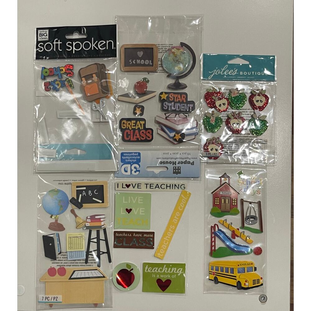 🇺🇦 6 Sheets Of Teachers Stickers Mostly New 🇺🇦